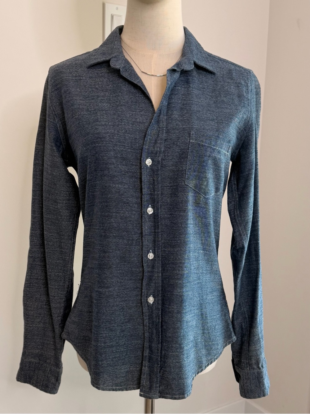 Frank & Eileen Dark Blue Casual Button-Down Shirt